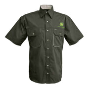 John Deere Mens Shirt Ripstop Olive/Stone