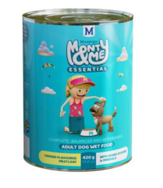 DOG FOOD WET CM 420G MONTY & ME