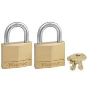 PADLOCK BRASS KA 50MM 2PK MASTER