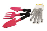 GARDEN TOOL SET 4 PIECE PINK MTS