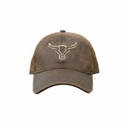Bosbul Oilskin Brown 3D Bull 2 Tone Line Art