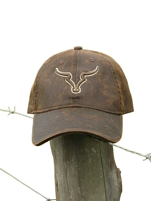 Bosbul Oilskin Brown 3D Bull 2TONE Line Art