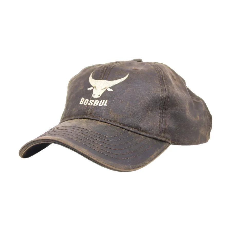 Bosbul Oilskin Brown Cream Embroided Logo