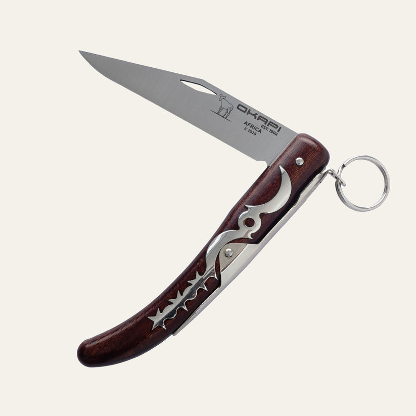 Okapi Lock 907E Knife Wood Veneer
