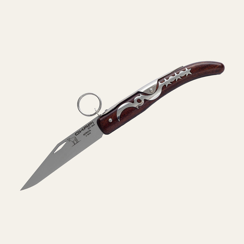 Okapi Lock 907E Knife Wood Veneer
