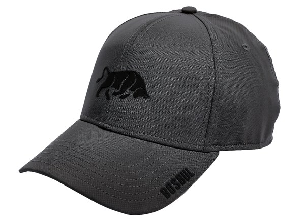 DC - GREY RUBBER LOGO FLEXFIT GOLFER CAP