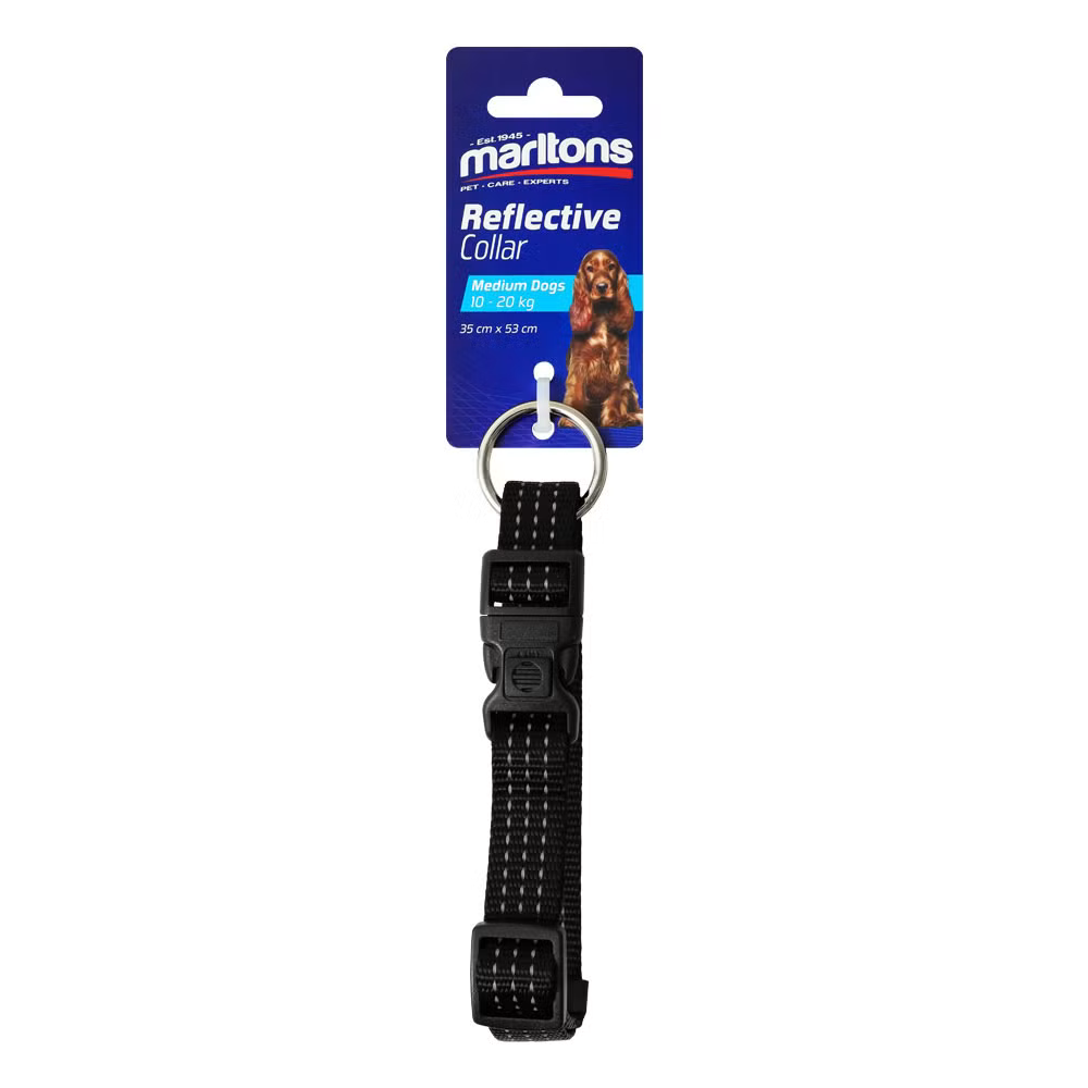 Marltons Collar Reflective 20mm 40-55mm - BLK