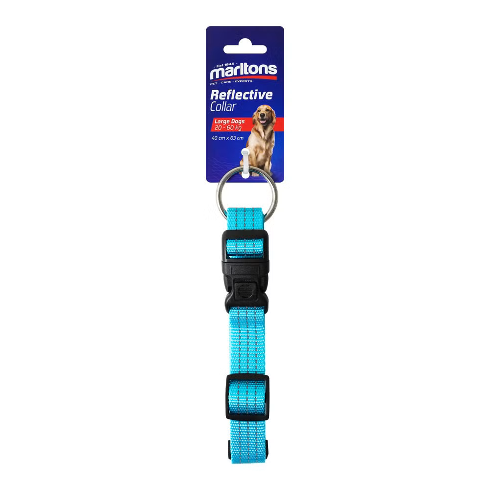 Marltons Collar Reflective 25mm 45-65mm - Blue