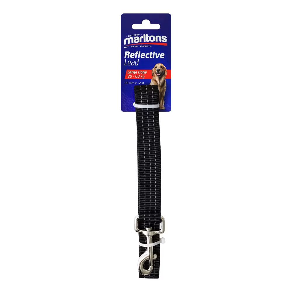 Marltons Lead Reflective 25mm - Black