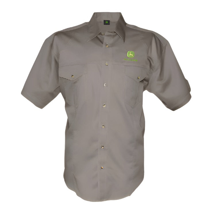 John Deere Mens Shirt Khaki Triple Stitch 3XL John
