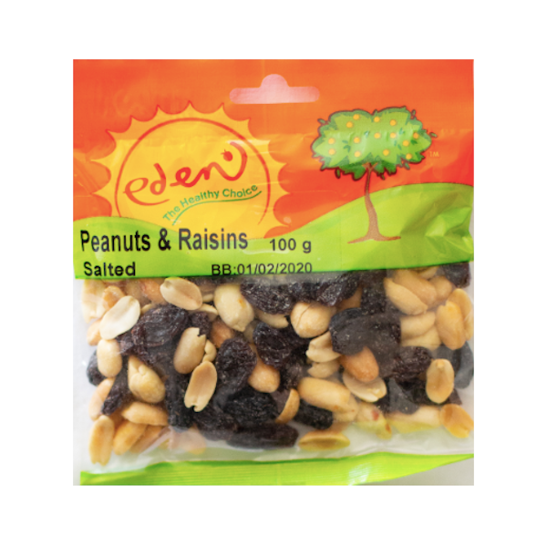 Eden Peanuts & Raisins 500g