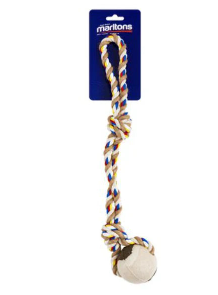 Marltons TOY Rope Knots with Ball 43cm
