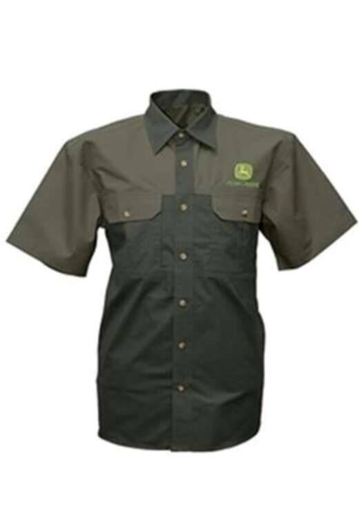 John Deere Two Tone Sage and Olive Shirt 3XL Jd