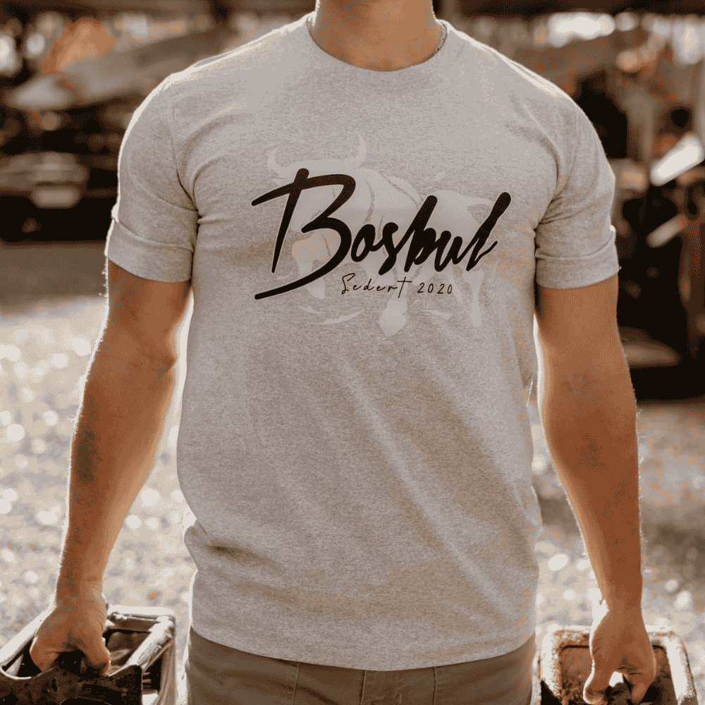 T-SHIRT LIGHT GREY MEL BULL 4XL BOSBUL