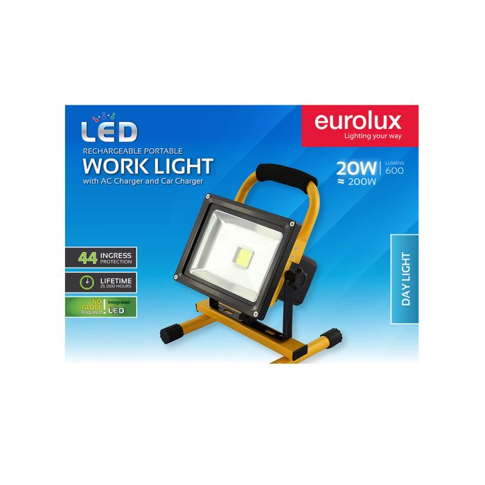 Eurolux Work Light Recharge Portable 20W
