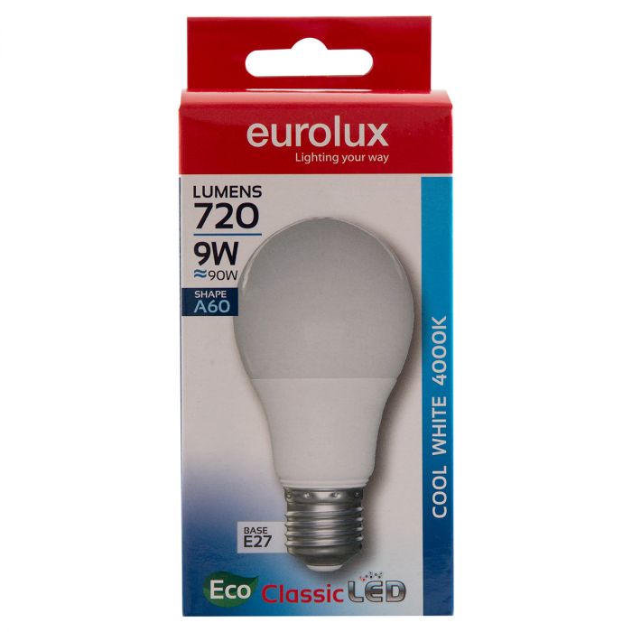 Eurolux Globe A60 LED C/white E27 9W