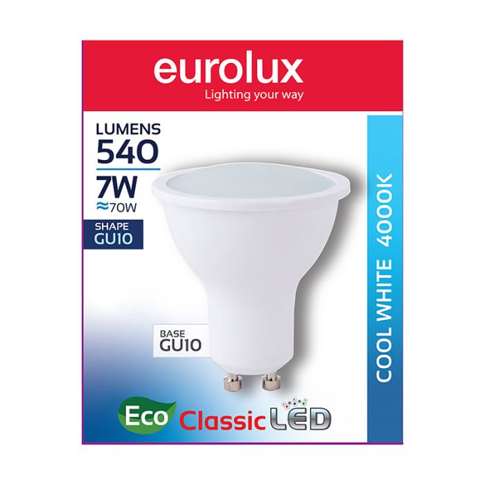 Eurolux Lamp GU10 LED C/white 7W