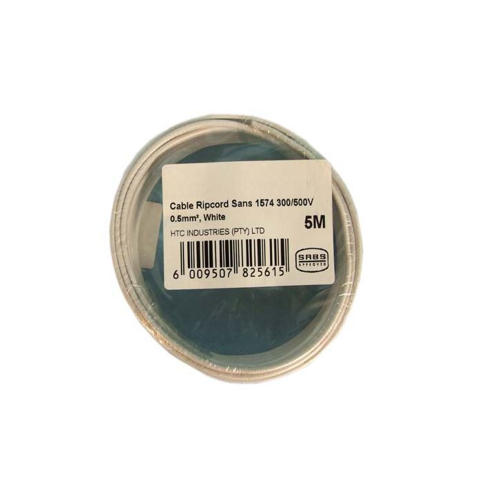 Cable Ripcord White 5M 0.5mm