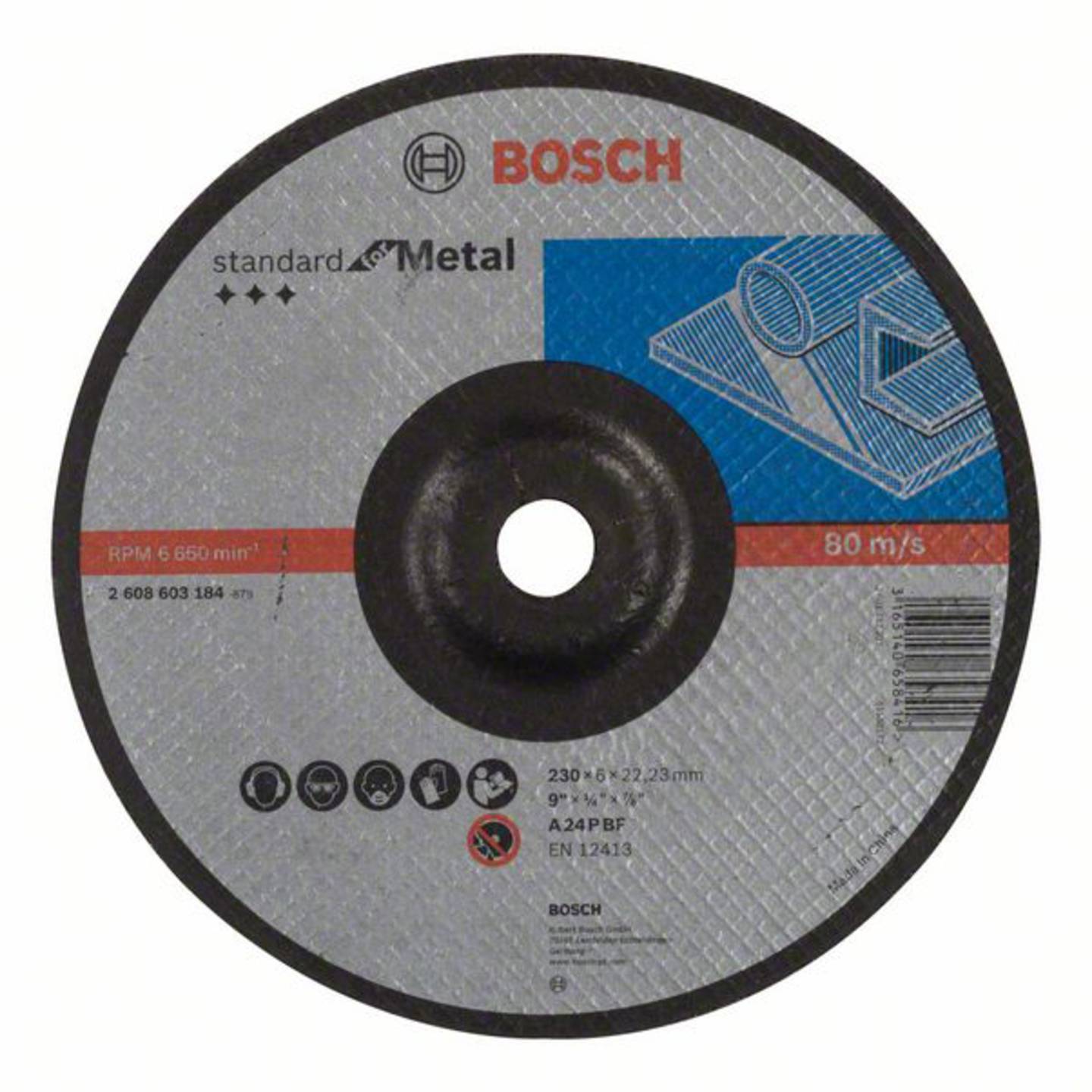 Bosch Cutting  Disc Metal DEPR 24P BF 230 x 22X60
