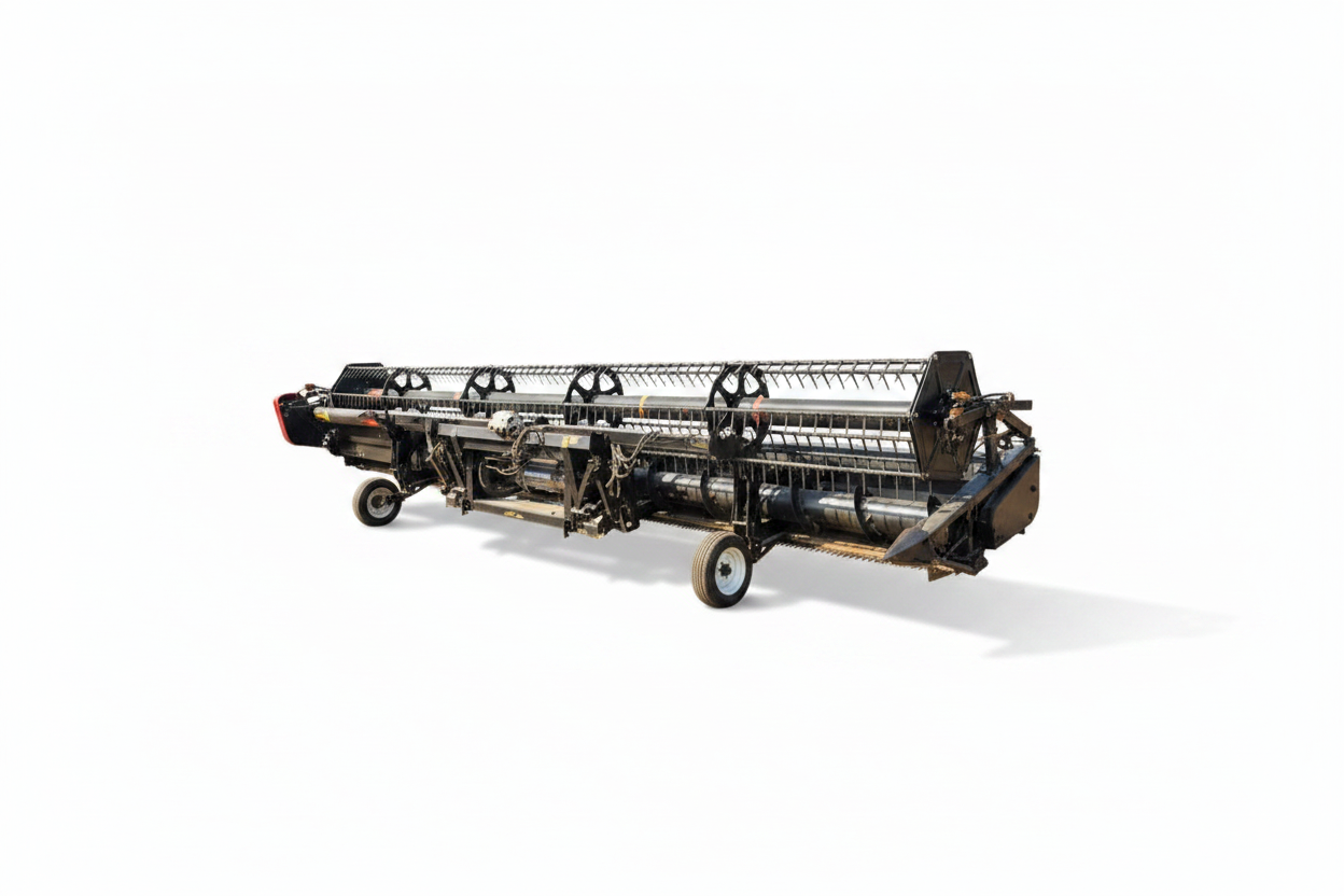 A large agricultural header on a white background