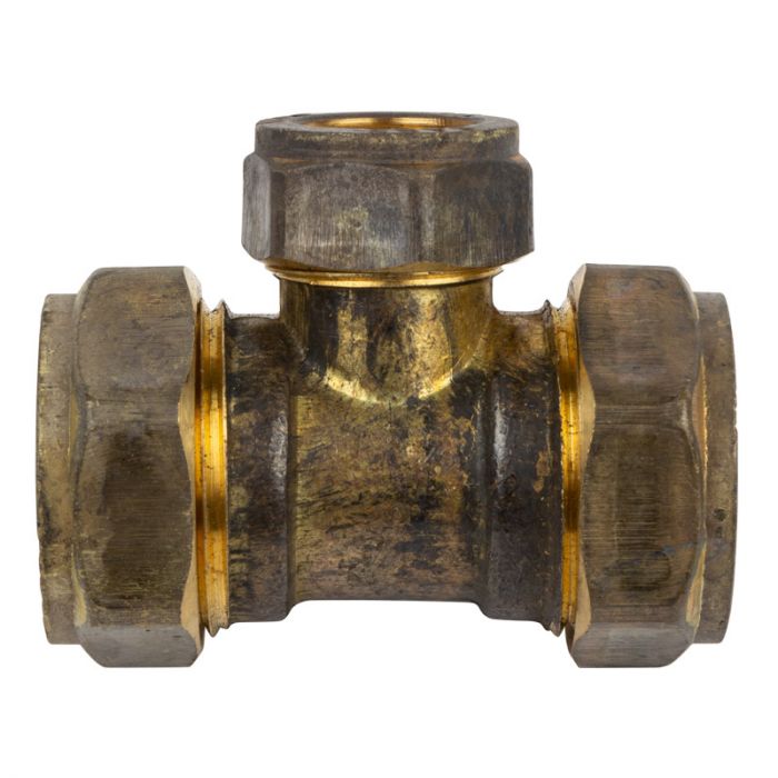 Plumbing Tee 22mmx1/2 Cxcxc Brass
