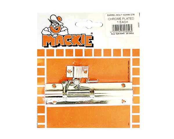 BARREL BOLT STRAIGHT C/PLATE 100MM MACKI
