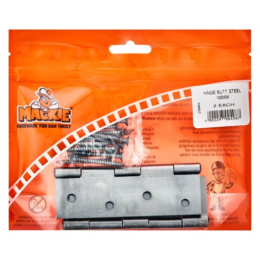 Mackie Hinge Butt Steel 100 x 75mm