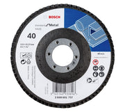 Bosch flap disc with specifications on a white background