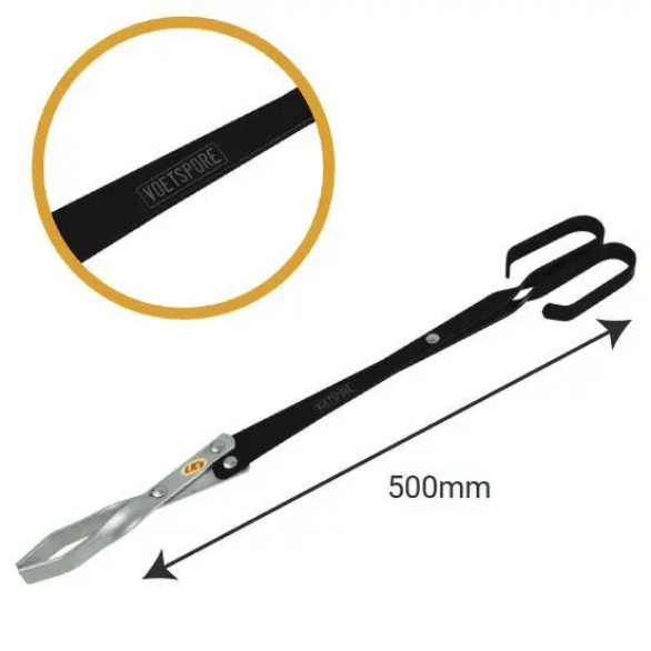VOETSPORE BRAAI TONGS LONG ALUM BLACK